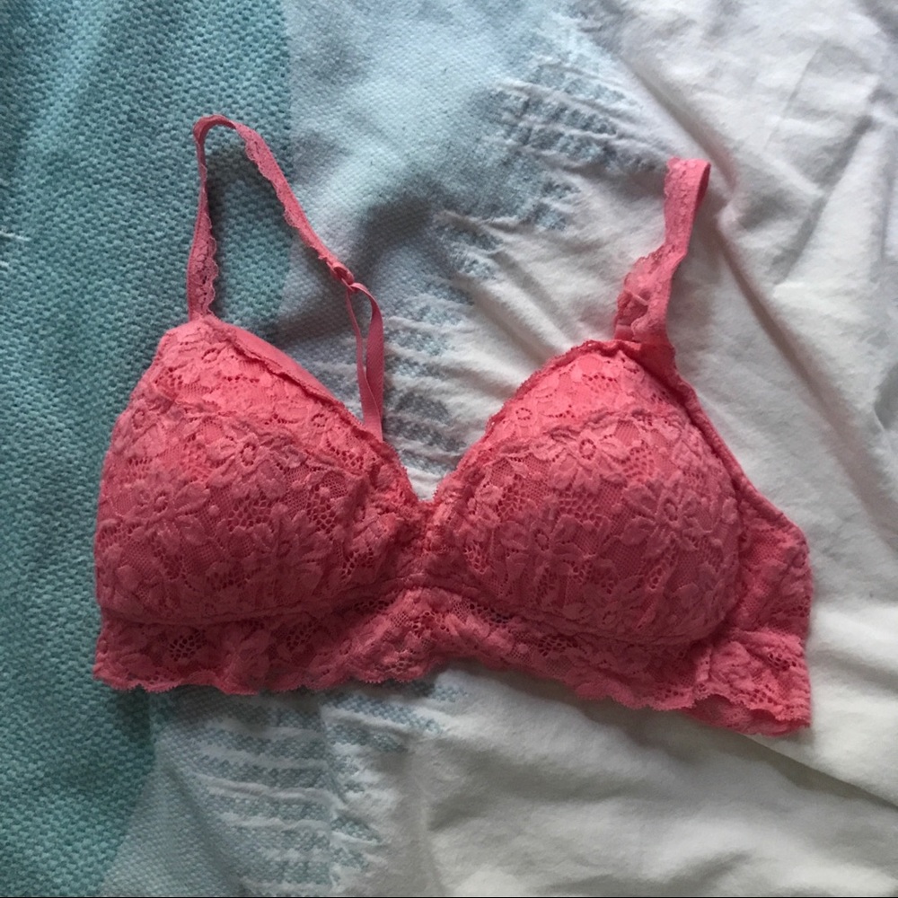 Aerie pink lace padded bralette